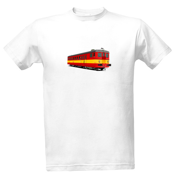 Tričko s potiskem Motorový vůz 831 III. série červenožlutý