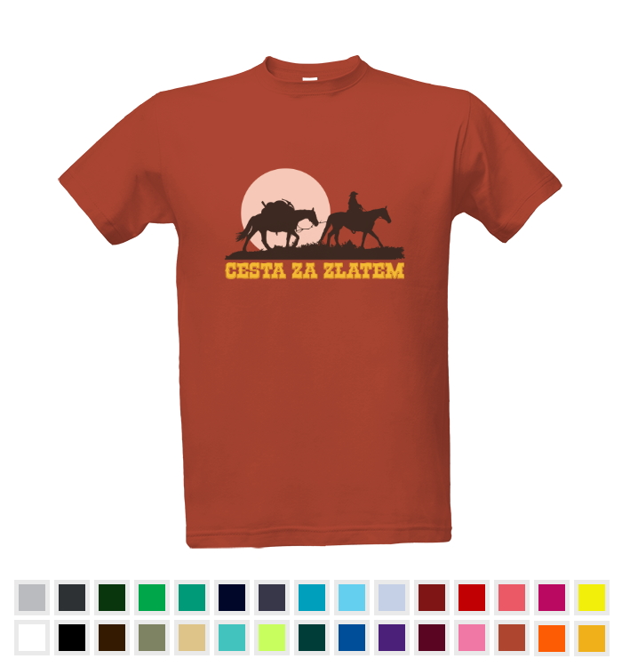 Tričko s potiskem Cesta za zlatem - Více barev | Pánské