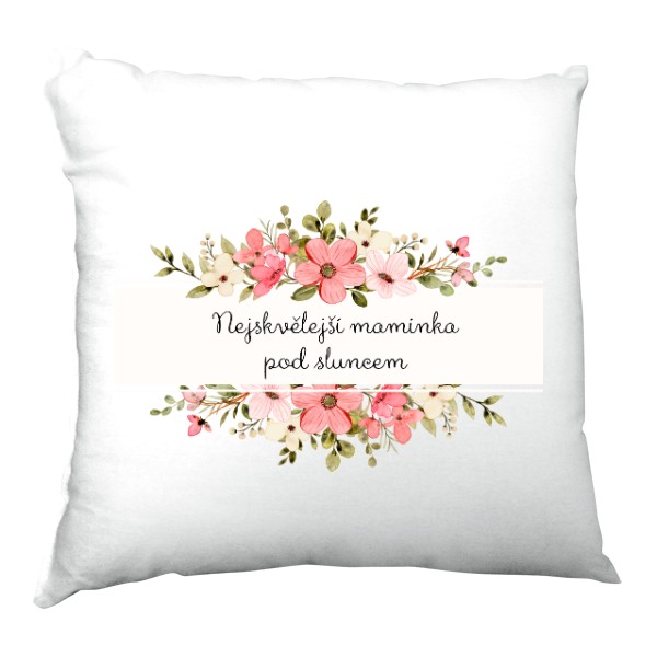 Polštář saténový s potiskem nej maminka pod sluncem