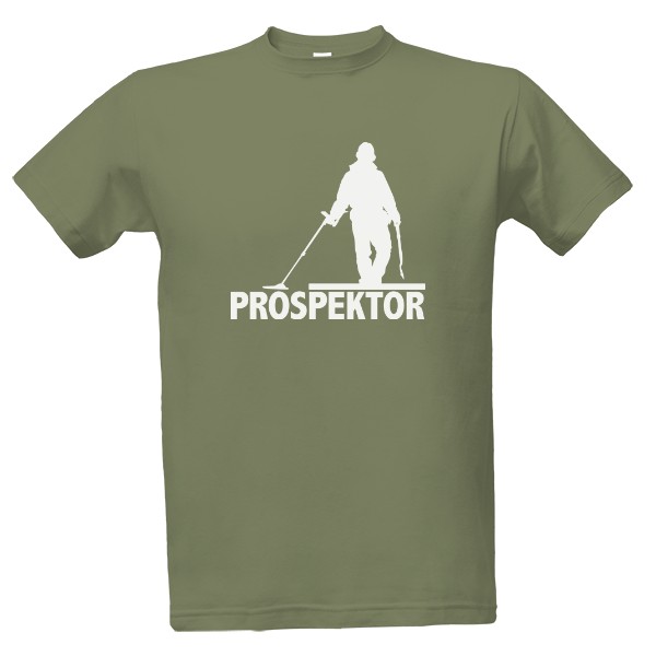 Tričko s potiskem Prospektor - Více barev | Pánské | Bílá silueta
