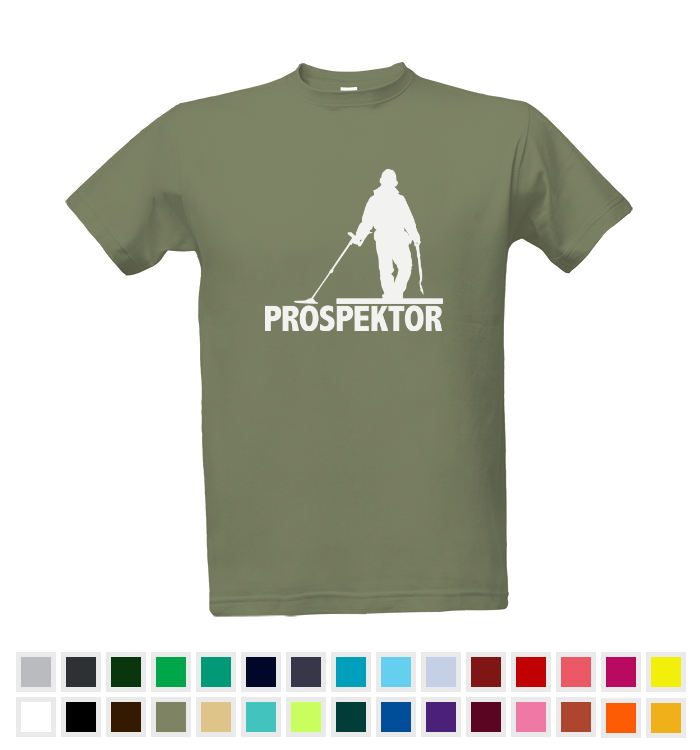 Tričko s potiskem Prospektor - Více barev | Pánské | Bílá silueta